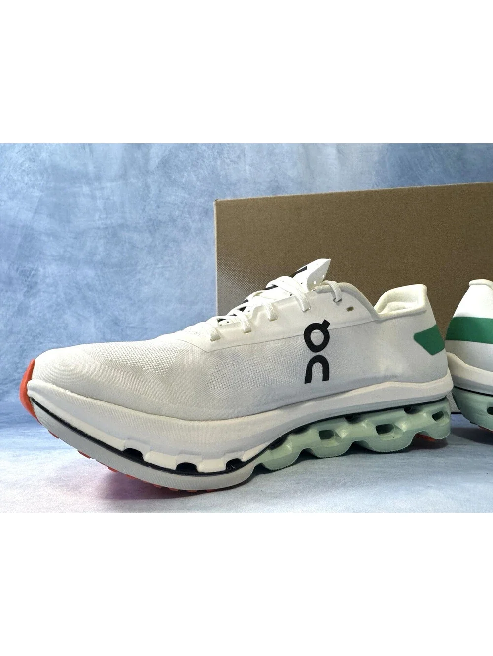 On Cloud Cloudboom Echo Road White Mint Men's Athletic Shoes Size 8